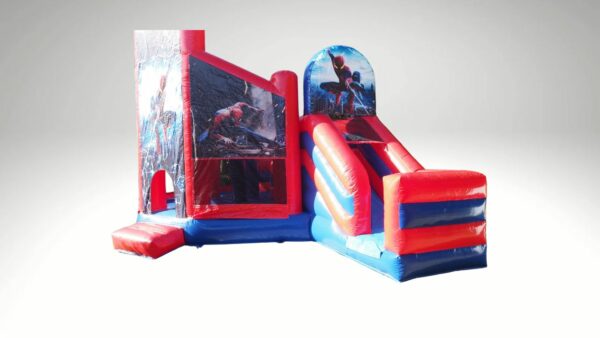 spiderman bouncy castle kicks n giggles party hire equipment waiuku kicks and giggles bouncy castles auckland